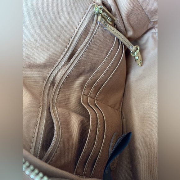 ๐ฅณHP LUXE Sydney Signature Satchel Dark Brown Print Leather Duffle Bag by Fossil - Picture 8 of 16